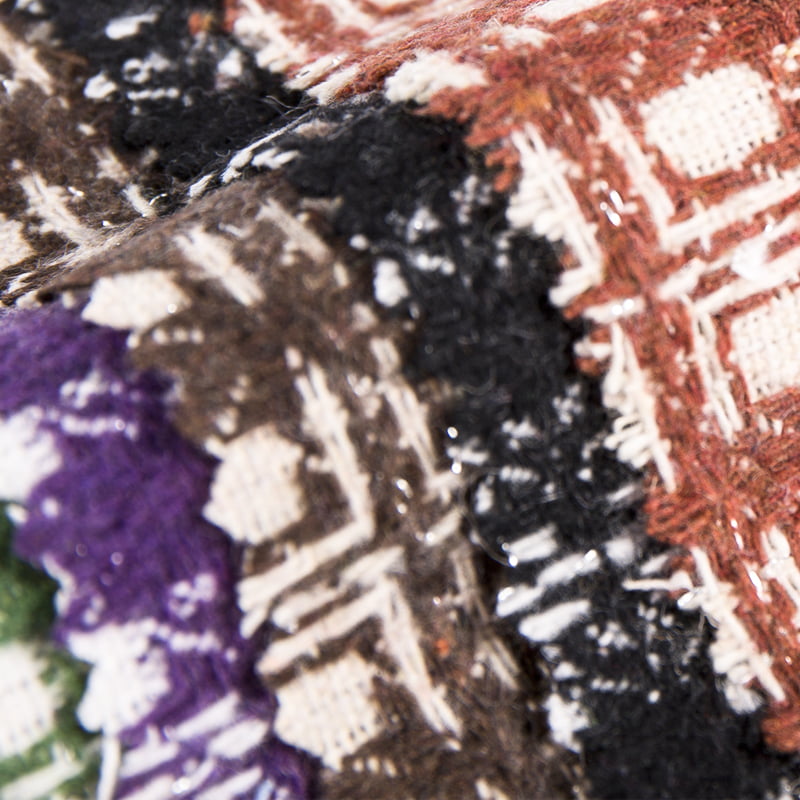 تحقق من قماش الجاكار والصوف التويد المعدني الثقيل للملابس النسائية 2430