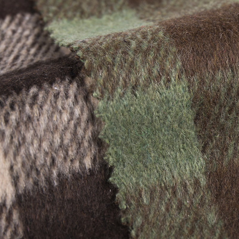 الترتان منقوشة Windowpane حك 10٪ صوف 90٪ بوليستر تويد نسيج 2831