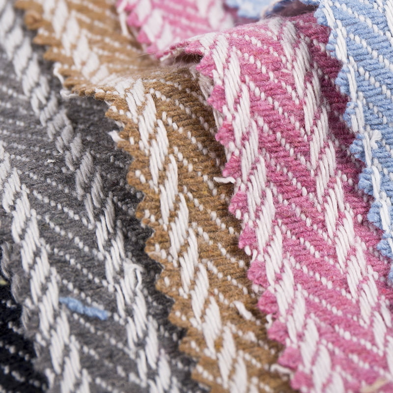 قماش جاكار صوف بوليستر مخطط ملتوي 3277