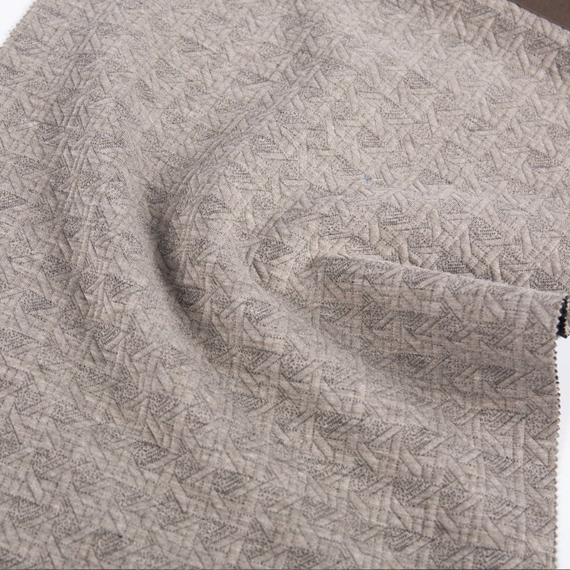 تنقش خطوط مكسورة محبوك الجاكار البوليستر فسكوزي دنة أقمشة رياضية للملابس AW23029