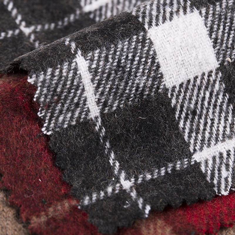 تصميم جديد أحمر منقوش نسيج تويد للقمصان 3547