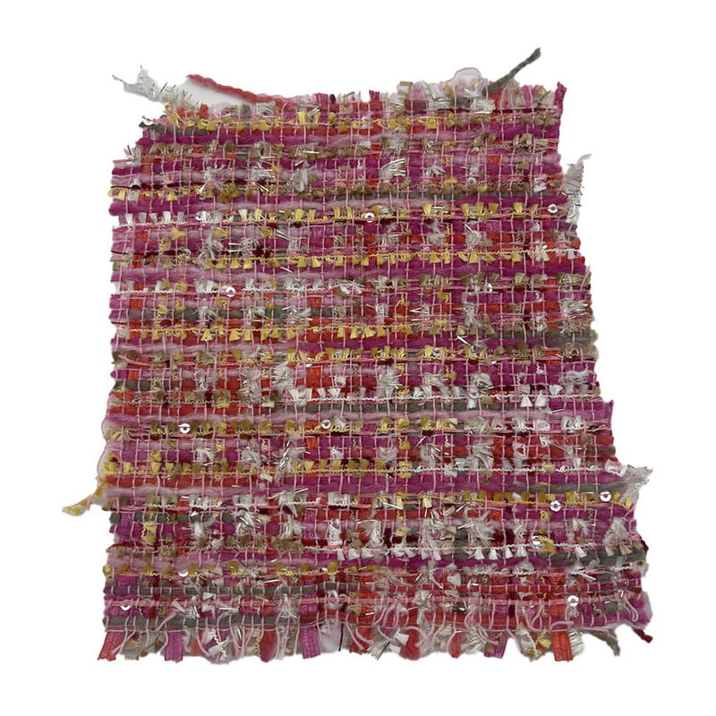 أقمشة التويد المعدنية ذات الترتر الأحمر والوردي للنساء 21003