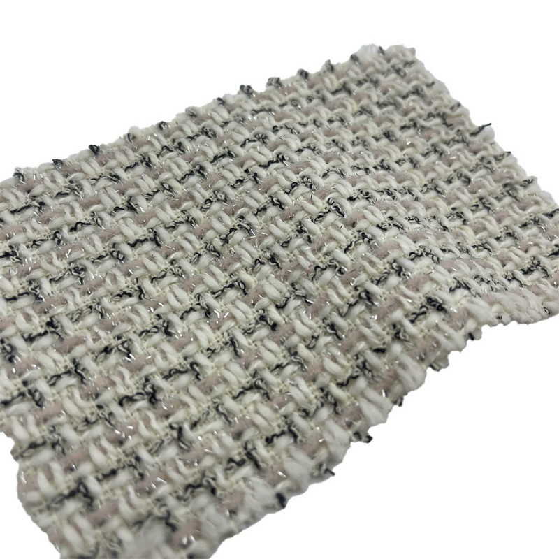 أقمشة أزياء التويد ذات اللون الوردي الفاتح لفستان 23523