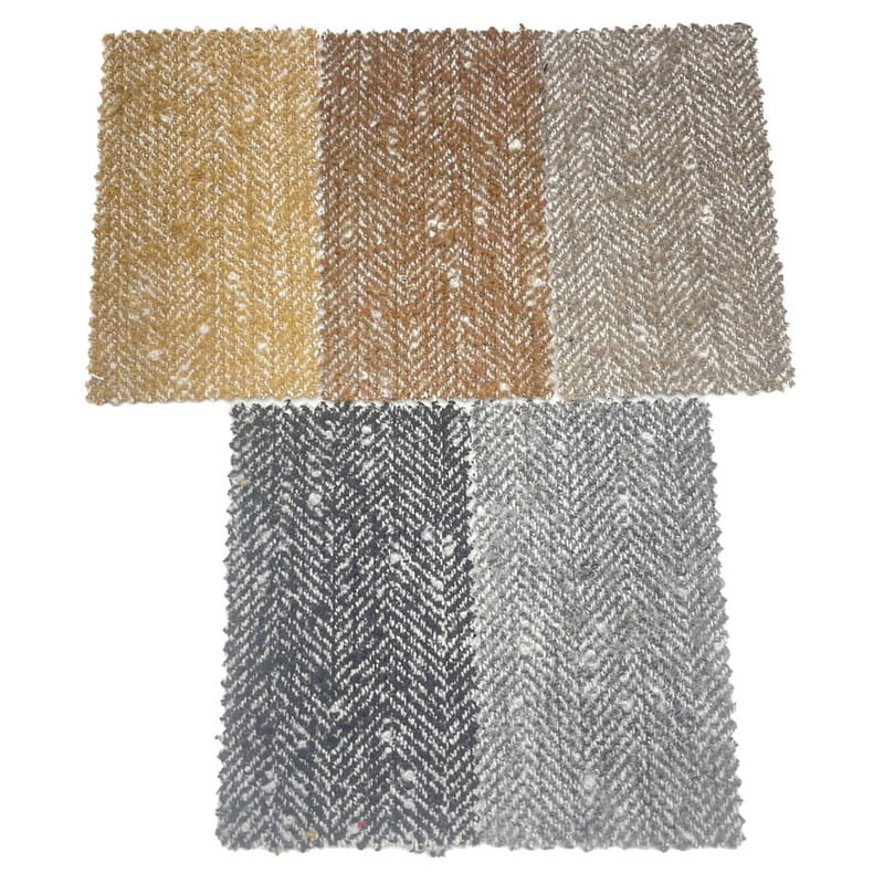 أقمشة تويد سميكة من الصوف الأبيض والرمادي الفقاعي للملابس في الشتاء 3906