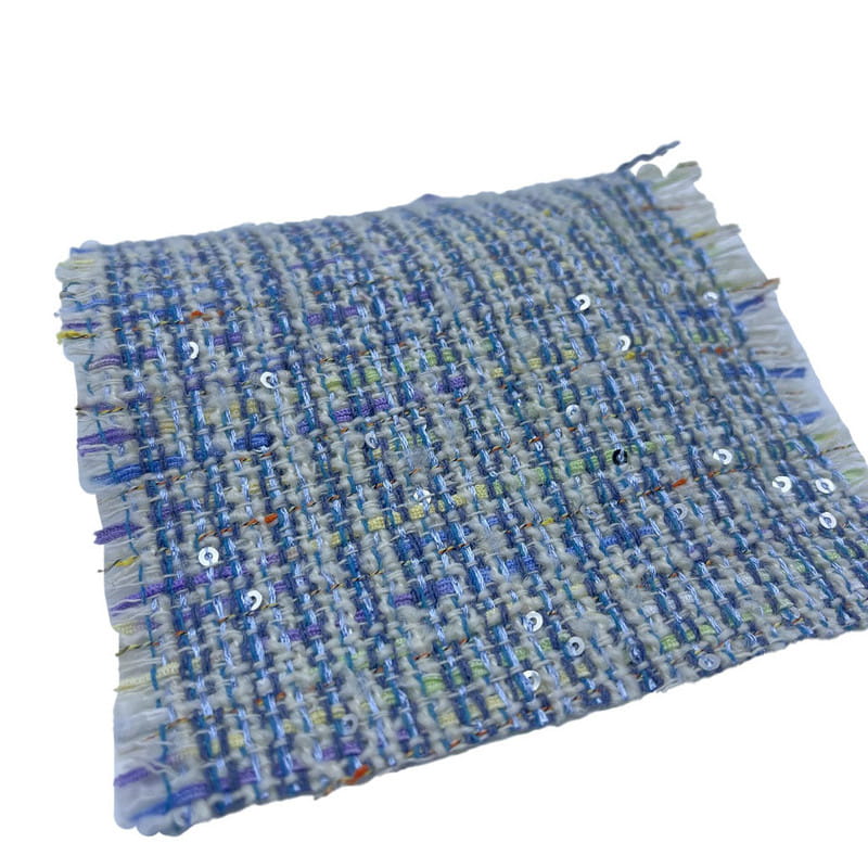 أقمشة الصوف والبوليستر المعدني الترتر تويد للنساء معاطف ZZH24018